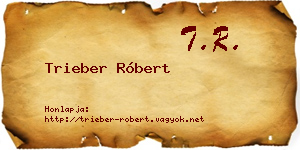 Trieber Róbert névjegykártya