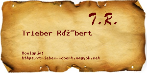 Trieber Róbert névjegykártya